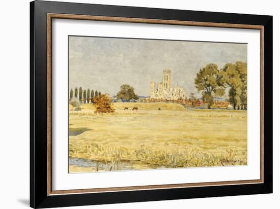 Canterbury Cathedral from the Meadows-Walter Crane-Framed Giclee Print