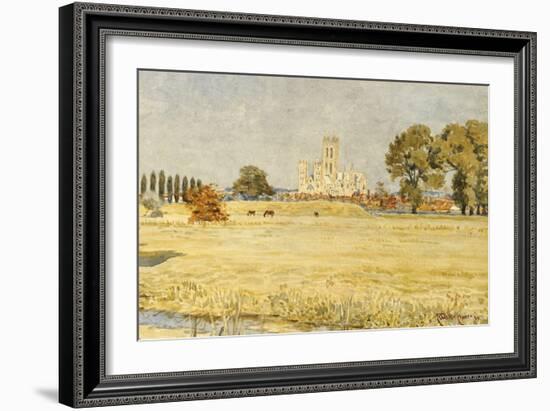 Canterbury Cathedral from the Meadows-Walter Crane-Framed Giclee Print