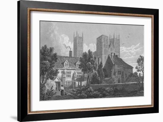 'Canterbury Cathedral. Kent', c1831-Henry Adlard-Framed Giclee Print