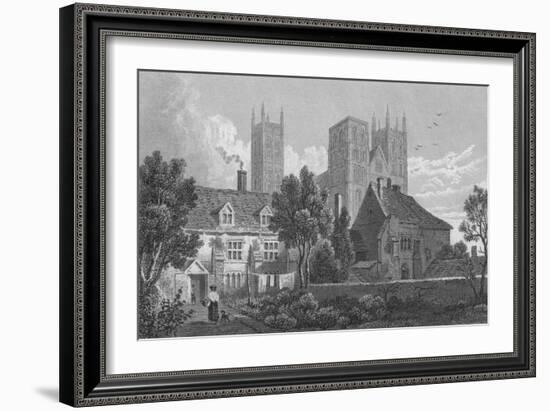 'Canterbury Cathedral. Kent', c1831-Henry Adlard-Framed Giclee Print