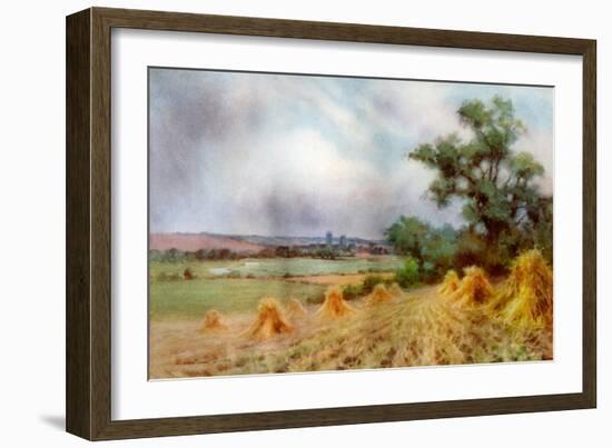 Canterbury from Sturry Wood, Kent, 1924-1926-A Montague Rivers-Framed Giclee Print