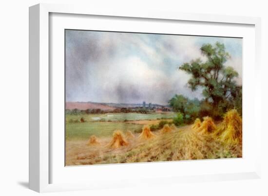 Canterbury from Sturry Wood, Kent, 1924-1926-A Montague Rivers-Framed Giclee Print