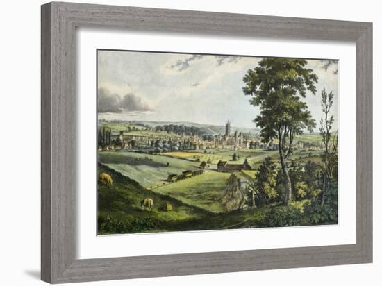 Canterbury from the Railway, 1842 (Coloured Lithograph on Paper)-Unknown Artist-Framed Giclee Print