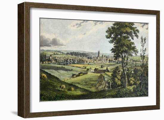 Canterbury from the Railway, 1842 (Coloured Lithograph on Paper)-Unknown Artist-Framed Giclee Print