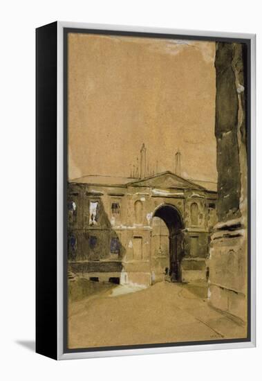 Canterbury Gate, Christ Church, Oxford-William Nicholson-Framed Premier Image Canvas