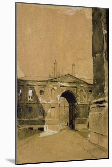 Canterbury Gate, Christ Church, Oxford-William Nicholson-Mounted Giclee Print