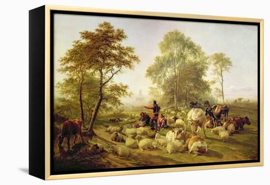 Canterbury Meadows, 1858-Thomas Sidney Cooper-Framed Premier Image Canvas