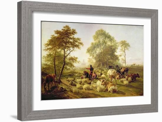 Canterbury Meadows, 1858-Thomas Sidney Cooper-Framed Giclee Print