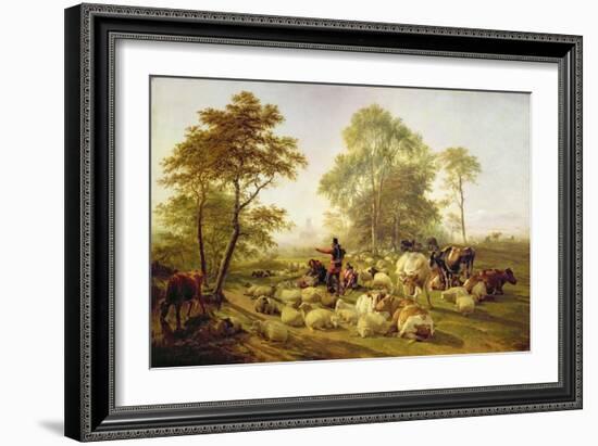 Canterbury Meadows, 1858-Thomas Sidney Cooper-Framed Giclee Print