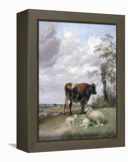 Canterbury Meadows, 19th Century-Thomas Sidney Cooper-Framed Premier Image Canvas