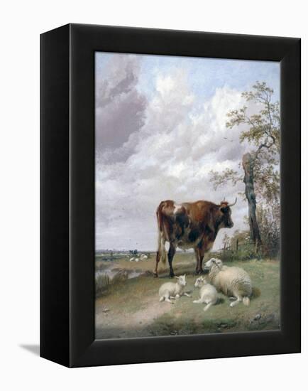 Canterbury Meadows, 19th Century-Thomas Sidney Cooper-Framed Premier Image Canvas