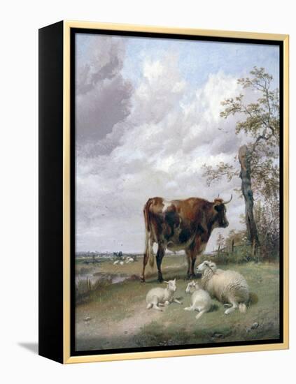 Canterbury Meadows, 19th Century-Thomas Sidney Cooper-Framed Premier Image Canvas