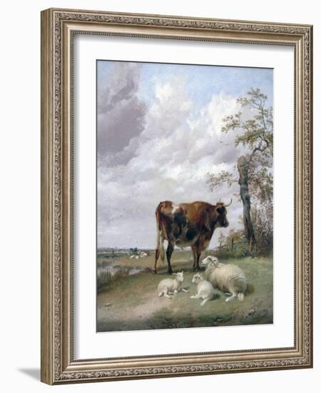 Canterbury Meadows, 19th Century-Thomas Sidney Cooper-Framed Giclee Print