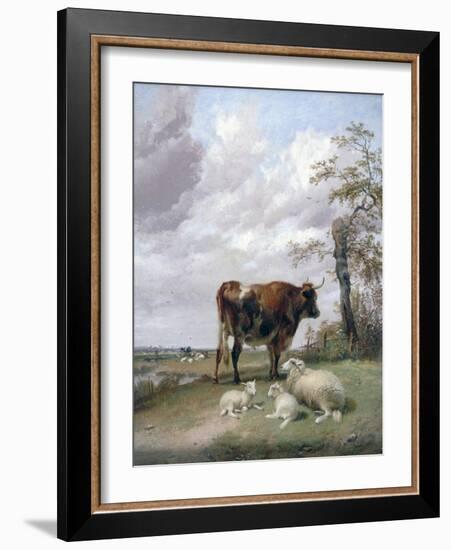 Canterbury Meadows, 19th Century-Thomas Sidney Cooper-Framed Giclee Print