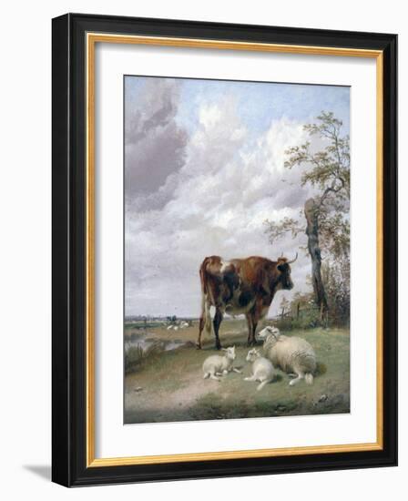 Canterbury Meadows, 19th Century-Thomas Sidney Cooper-Framed Giclee Print