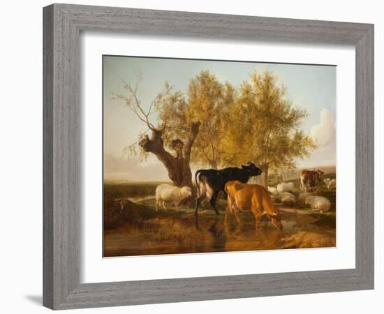 Canterbury Meadows, Evening-Thomas Sidney Cooper-Framed Giclee Print