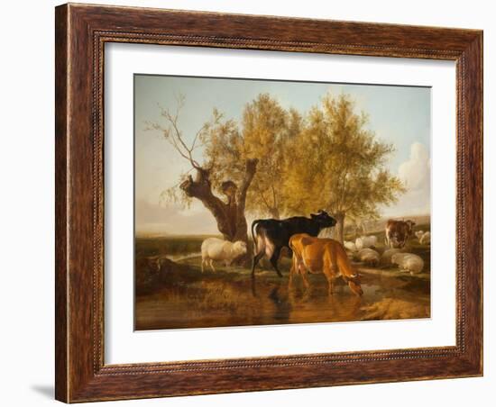 Canterbury Meadows, Evening-Thomas Sidney Cooper-Framed Giclee Print