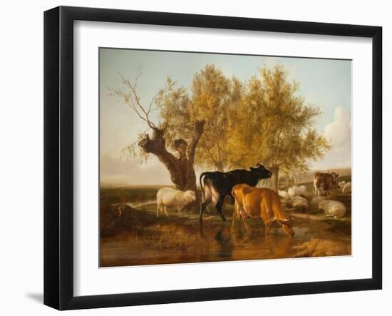 Canterbury Meadows, Evening-Thomas Sidney Cooper-Framed Giclee Print