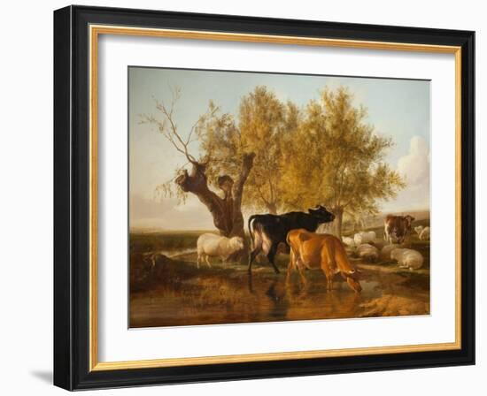 Canterbury Meadows, Evening-Thomas Sidney Cooper-Framed Giclee Print