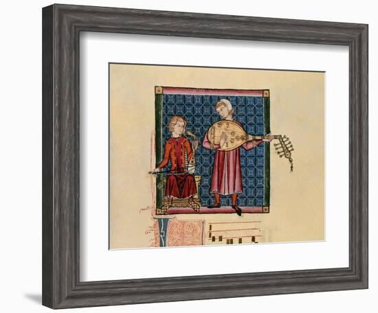 Cantigas De Santa Maria -Codice De Los Musicos, Rabel Y Laud Arabigo-Alfonso X-Framed Giclee Print