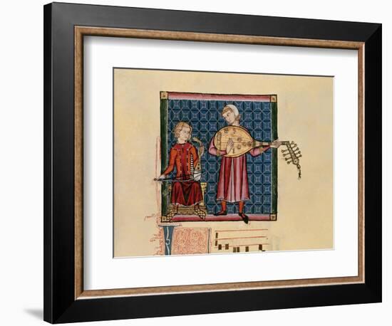 Cantigas De Santa Maria -Codice De Los Musicos, Rabel Y Laud Arabigo-Alfonso X-Framed Giclee Print