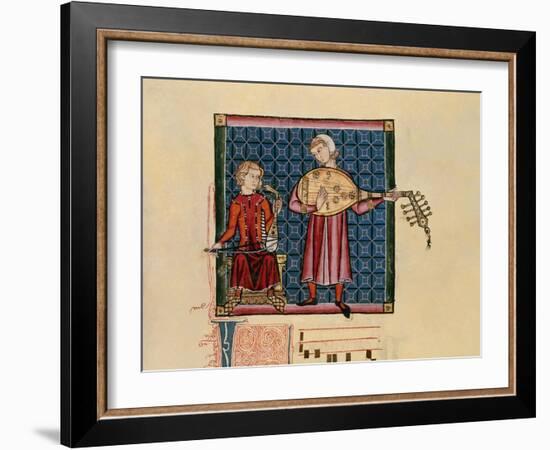 Cantigas De Santa Maria -Codice De Los Musicos, Rabel Y Laud Arabigo-Alfonso X-Framed Giclee Print