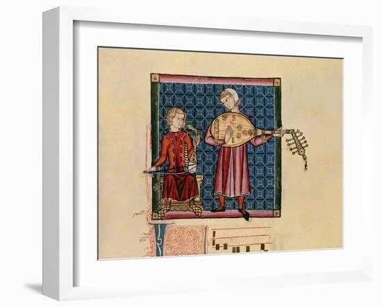 Cantigas De Santa Maria -Codice De Los Musicos, Rabel Y Laud Arabigo-Alfonso X-Framed Giclee Print