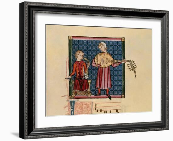 Cantigas De Santa Maria -Codice De Los Musicos, Rabel Y Laud Arabigo-Alfonso X-Framed Giclee Print