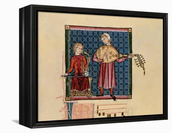 Cantigas De Santa Maria -Codice De Los Musicos, Rabel Y Laud Arabigo-Alfonso X-Framed Premier Image Canvas