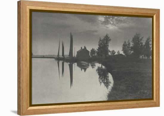 Cantley-Wherries Waiting for the Turn of the tide ( esquifs attendant le  retour de la marée)-Peter Henry Emerson-Framed Premier Image Canvas