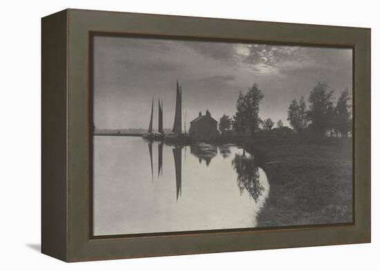 Cantley-Wherries Waiting for the Turn of the tide ( esquifs attendant le  retour de la marée)-Peter Henry Emerson-Framed Premier Image Canvas