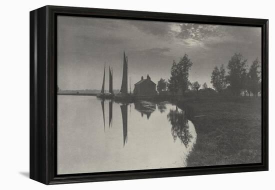 Cantley-Wherries Waiting for the Turn of the tide ( esquifs attendant le  retour de la marée)-Peter Henry Emerson-Framed Premier Image Canvas