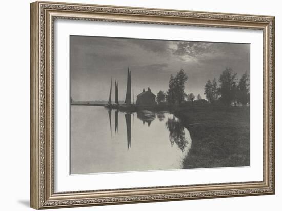 Cantley-Wherries Waiting for the Turn of the tide ( esquifs attendant le  retour de la marée)-Peter Henry Emerson-Framed Giclee Print