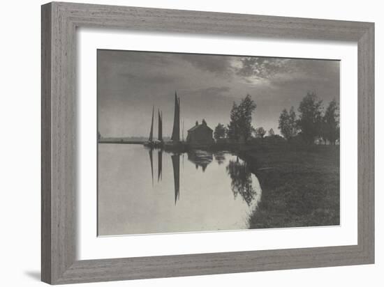 Cantley-Wherries Waiting for the Turn of the tide ( esquifs attendant le  retour de la marée)-Peter Henry Emerson-Framed Giclee Print