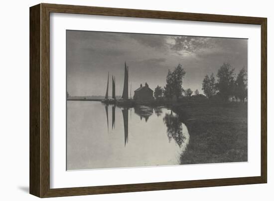 Cantley-Wherries Waiting for the Turn of the tide ( esquifs attendant le  retour de la marée)-Peter Henry Emerson-Framed Giclee Print