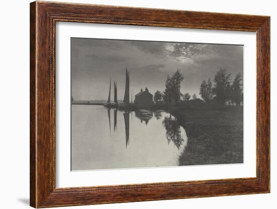 Cantley-Wherries Waiting for the Turn of the tide ( esquifs attendant le  retour de la marée)-Peter Henry Emerson-Framed Giclee Print