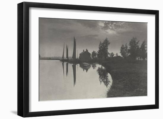 Cantley-Wherries Waiting for the Turn of the tide ( esquifs attendant le  retour de la marée)-Peter Henry Emerson-Framed Giclee Print