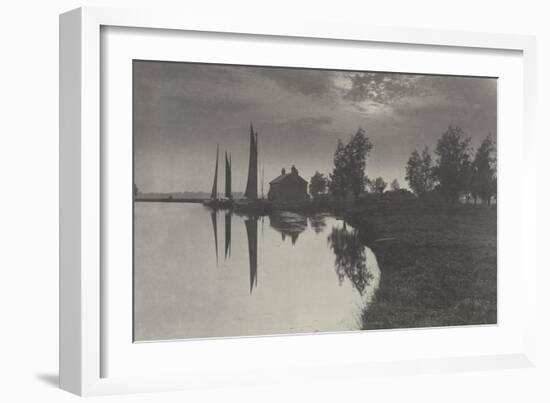 Cantley-Wherries Waiting for the Turn of the tide ( esquifs attendant le  retour de la marée)-Peter Henry Emerson-Framed Giclee Print