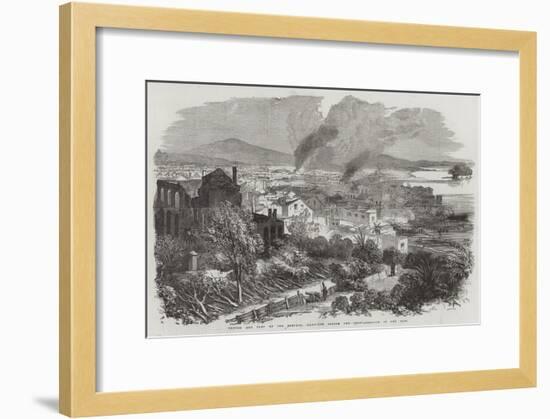 Canton and Part of the Suburbs, Sketched During the Conflagration in the City-null-Framed Giclee Print