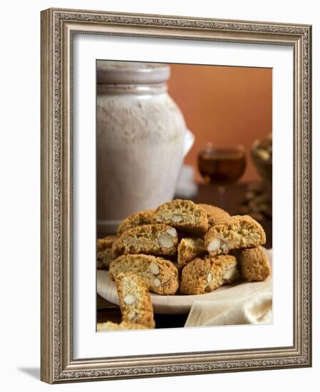 Cantuccini, Tuscan Biscuits with Hazelnuts and Almonds, Tuscany, Italy, Europe-Tondini Nico-Framed Photographic Print