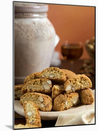 Cantuccini, Tuscan Biscuits with Hazelnuts and Almonds, Tuscany, Italy, Europe-Tondini Nico-Mounted Photographic Print