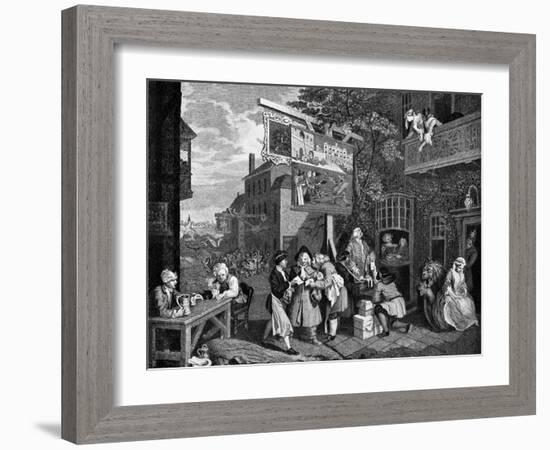 Canvassing for Votes, 1757-William Hogarth-Framed Giclee Print