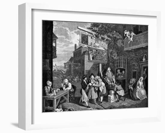 Canvassing for Votes, 1757-William Hogarth-Framed Giclee Print