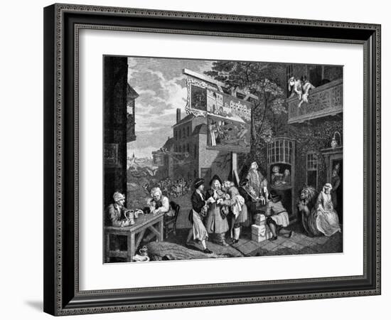 Canvassing for Votes, 1757-William Hogarth-Framed Giclee Print