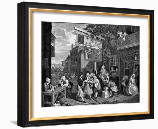Canvassing for Votes, 1757-William Hogarth-Framed Giclee Print