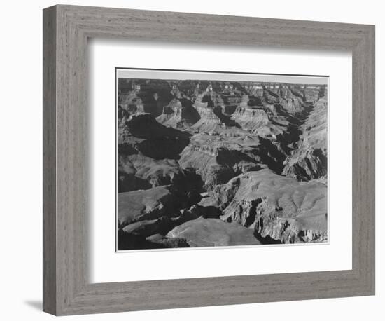 Canyon And Ravine "Grand Canyon National Park" Arizona 1933-1942-Ansel Adams-Framed Art Print