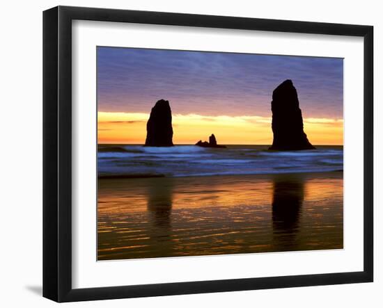 Canyon Beach Sunset, Cannon Beach, Oregon 02-Monte Nagler-Framed Photographic Print