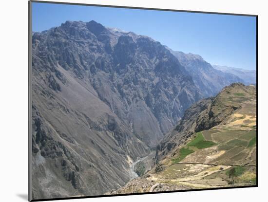 Canyon Below Chivay, Colca Canyon, Peru, South America-Tony Waltham-Mounted Photographic Print