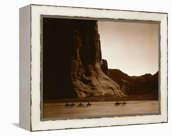 Canyon de Chelly, Navajo-Edward S^ Curtis-Framed Stretched Canvas