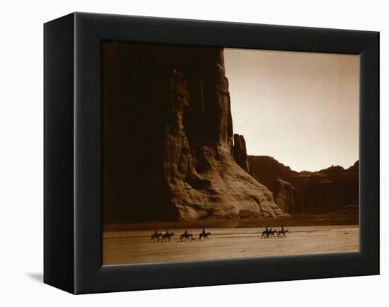 Canyon de Chelly, Navajo-Edward S^ Curtis-Framed Stretched Canvas